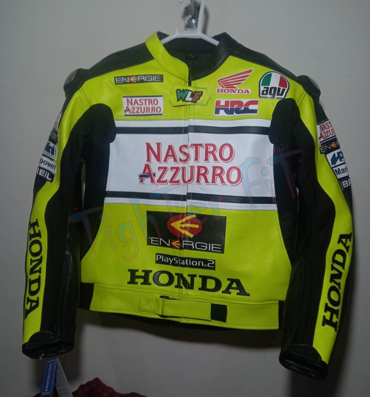 NASTRO AZZURRO Leather Racing Jacket